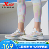 特步（XTEP）馬卡龍跑鞋女鞋2023夏季新款運(yùn)動(dòng)鞋輕便減震跑步鞋透氣休閑鞋子 純凈粉/淺粉橘 40