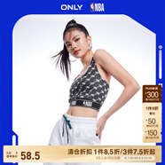 ONLYNBA聯(lián)名款松緊運動短款背心T恤女|123103002 E40 NBA 黑白LOGOMANAOPNBA L XL (175) 92A