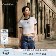 Calvin KleinJeans25春夏女士美式經(jīng)典復古潮流ck高腰寬松闊腿牛仔褲47B936G U3N-牛仔藍 27