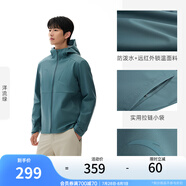 安踏防潑水軟殼衣丨彈力拒水外套24年夏季男防風(fēng)戶外夾克風(fēng)衣 【質(zhì)感防潑水】綠7605-1 L