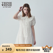 Teenie Weenie小熊夏裝公主裙連衣裙法式優(yōu)雅可愛娃娃裙女白色裙子 白色 S (160)
