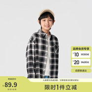 巴拉巴拉童裝兒童襯衫2025女童男童上衣格紋襯衣春裝親子百搭209125102201