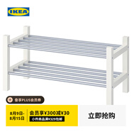 宜家（IKEA）TJUSIG圖西格門廳鞋架家用門口收納置物架現(xiàn)代簡約玄關(guān)凳 白色鞋架79cm