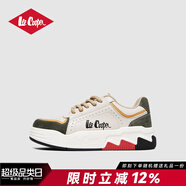 LEE COOPER板鞋男低幫面包鞋男鞋2025春款潮鞋百搭厚底增高運(yùn)動(dòng)鞋男休閑鞋 米綠色 41