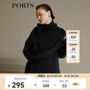 PORTS寶姿 新品女裝個(gè)性造型感多穿法毛衫LN9K433BKX003 屋頂綠 S ONE IZE
