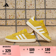 adidas「面包鞋」GRAND COURT BASE 00s休閑低幫板鞋男女阿迪達(dá)斯   銀灰黃/白色/樹脂黃   41