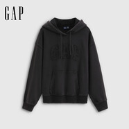 GAP女裝2025秋季新款logo重磅毛圈寬松蝙蝠袖連帽衛(wèi)衣上衣795440