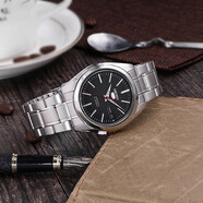 精工（Seiko）男士腕表  SIEKO5號(hào)系列商務(wù)休閑夜光雙日歷黑盤鋼帶自動(dòng)機(jī)械手表 黑盤鋼帶 SNKL45J1 非夜光