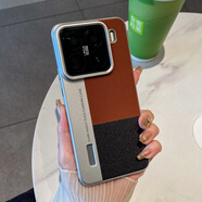 奧凡康上下拼接色適用小米15手機殼新款小米15spro簡(jiǎn)約皮質(zhì)14ultra高級感13pro創(chuàng  )意14ultra保護套男女x13 貼皮相機款【紅黑】鉆石紋上下拼色 小米 14 Pro