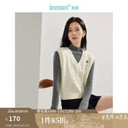 茵曼（INMAN）針織馬甲女老錢風(fēng)V領(lǐng)薄2025秋冬女裝新款學(xué)院風(fēng)內(nèi)搭毛衣上 碧海藍(lán) M