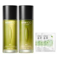 韓后（Hanhoo）韓后茶蜜嫩唇淡紋精華露15ml 茶A肽水水乳140ml+面膜*2片
