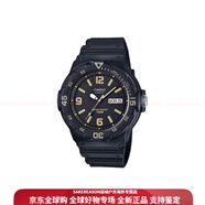 卡西歐（CASIO）100m防水 石英機芯 樹脂表帶 日韓表 男女同款 黑色表盤 黑色表盤 常規(guī)表盒