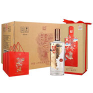 瀘州老窖瀘州酒雅純 52度*6瓶濃香型白酒 禮盒裝配手提袋 1年 500mL 6瓶 52度