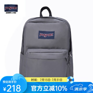 JANSPORT杰斯伯書包輕便雙肩包男女旅行包簡約背包電腦包學(xué)生校園 4QUT7H6霧灰-側(cè)邊袋
