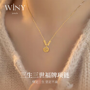 唯一（Winy）福牌吊墜純銀項(xiàng)鏈女2025新款生日禮物送女朋友老婆銀飾輕奢小眾