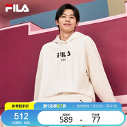 FILA 斐樂官方情侶款連帽衛(wèi)衣2025春夏純棉寬松針織長袖上衣