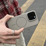 【原裝品質(zhì)】優(yōu)加簡約質(zhì)感柔潤磁吸適用iPhone16Pro手機(jī)殼蘋果15/ 膚感柔潤磁吸-PC細(xì)圈硬殼【鈦灰色】 蘋果14PLUS