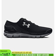 安德瑪（Under Armour）3026770 SpeedForm Gemini男鞋運動(dòng)跑步鞋跑鞋緩沖支撐緩震減震 Black / Mod Gray-001 8 41碼
