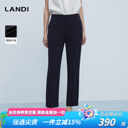 藍地（LANDI）藏藍色經(jīng)典醋酸收腰西服中腰直筒褲春季新款西裝 藏藍色第二批 XL