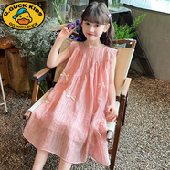 G.DUCKKIDS女童夏裝連衣裙2025新款韓版超洋氣兒童露背公主裙夏季小女孩裙子 蝴蝶連衣裙 140