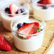 京臣布丁杯耐高溫玻璃冰淇淋酸奶杯家用烤箱甜品小碗蛋糕杯子慕斯杯 250ml布丁杯(兩個(gè)裝帶蓋)