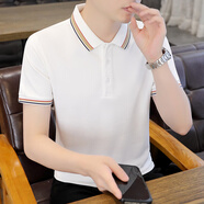 南極人（Nanjiren）春夏季POLO衫短袖T恤男士潮流2025新款上衣服男翻領(lǐng)半袖冰絲體恤 白色 M