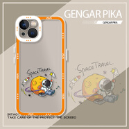 小寸心紅米Note14Pro手機殼紅米Note14ProPlus天使眼紅米Note9 5G全包軟硅膠防摔保護套新款鏡頭 Note14Pro【TS105舉起宇航員】