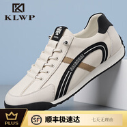 KLWP香港正品夏季男鞋新款時(shí)尚潮流百搭運(yùn)動(dòng)休閑鞋防滑耐磨 米白色[正品男鞋] 38