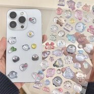 曉夢(mèng)3D立體浮雕貼紙女孩兒童卡通動(dòng)物貼畫(huà)亞克力圣誕禮物水晶滴膠防水 一張（約50個(gè)）