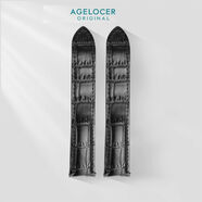 愛(ài)勒AGELOCER手表艾戈勒原裝正品手表帶折疊扣 黑色（單手表帶）