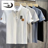 浪古 LAWKUL短袖t恤男夏季衣服男裝棉質(zhì)青少年學(xué)生潮流運(yùn)動休閑體恤夏裝外套 805白色 M