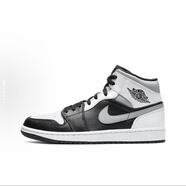 耐克（NIKE）aj1中幫籃球鞋黑白板鞋男女同款情侶休閑運(yùn)動(dòng)鞋 黑白灰 38.5