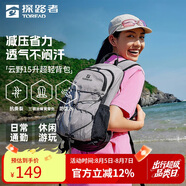 探路者（TOREAD）云野雙肩背包戶外徒步旅行登山包15L輕便透氣耐磨通勤書包 山影灰