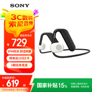 索尼（SONY）Float Run 開放式頸掛式藍牙耳機運動跑步IPX4防水防汗新款小巧輕便 WI-OE610 懸浮豆 黑色