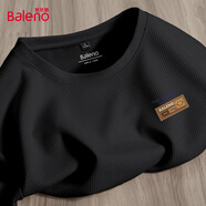班尼路（Baleno）t恤男夏季美式復古休閑潮流百搭圓領(lǐng)上衣重磅華夫格抗皺打底短袖