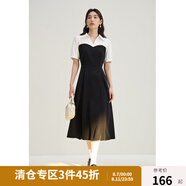 獨(dú)束【束型系列】大碼郁金裙雙版型拼接連衣裙女新款顯瘦氣質(zhì)裙子 蘋果型加長(zhǎng)-短袖版 M (尺碼：1)