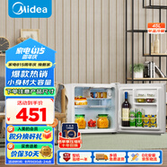 美的（Midea）45升單門(mén)迷你小冰箱租房宿舍辦公室家用冷藏小型電冰箱美妝可用節能安靜運行BC-45M【國家補貼】