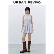 UR2025夏季新款女裝休閑度假風(fēng)撞色條紋無(wú)袖連衣裙UYU750112