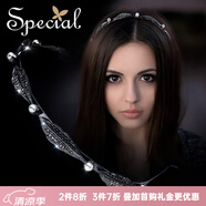 special時尚發(fā)箍高級感優(yōu)雅發(fā)卡頭箍手工發(fā)卡高檔頭飾細發(fā)箍 灰色 L號