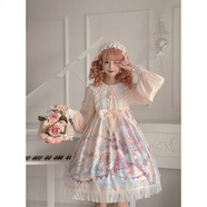 閃動(dòng)少女（SHANDONGSHAONV）洛麗塔正品洋裝原創(chuàng  )夢(mèng)境游樂(lè )園OP  Lolita日常連衣裙日系裙子 生成色OP+生成發(fā)帶 S