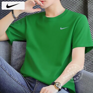 耐克（NIKE）短袖 25夏季新款運(yùn)動服裝跑步速干衣圓領(lǐng)休閑半袖透氣冰絲男士T恤 315蘋果綠/曬圖退5 2XL 【185】體重170~190斤左右