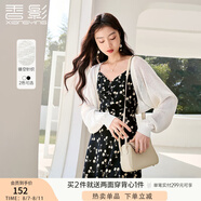 香影（xiangying）鏤空針織開衫女2025春夏新款罩衫外搭設(shè)計感小個子薄款短外套 白色 L