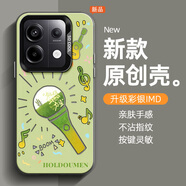 沐顏 十個(gè)勤天適用紅米note13手機殼男女note13proRedmi種地吧少年13pro+新合伙人防摔全包保護套 透黑-十個(gè)晴天LC4-單殼 紅米note13pro
