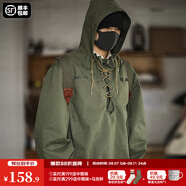 馬登工裝 美式復古甲板服惡劣天氣短款輕戶外夾克外套男寬松連帽衛(wèi)衣 軍綠色 2XL