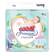 大王Goon.n大王花信風系列嬰兒透氣柔軟紙尿褲小短褲NB-XXXL碼通 84片 紙尿褲S