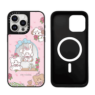 CASETIFY聯(lián)名可愛(ài)mikko萌趣貓咪適用iphone16promax手機殼15pro蘋(píng)果14plus TiFY[cc403粉花秋千mk貓]銀色鏡2 iPhone16