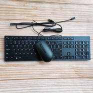 戴爾易安信原裝戴爾KB216巧克力有線鍵盤臺式電腦筆記本usb外接通用鍵盤 黑色/英文版kb216+ms116鼠