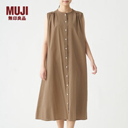 無印良品 MUJI 女式 新疆棉強捻 無袖連衣裙 BCL12A0S 駝色 S