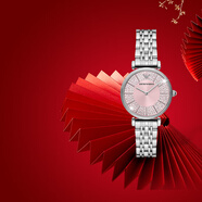 安普里奧·阿瑪尼（Emporio Armani）七夕情人節(jié)女款手表石英滿天星手表小金表簡約休閑氣質(zhì)女表送禮物 粉盤滿天星AR11686 32MM