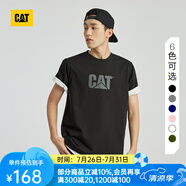 CAT卡特春新品男涼感設(shè)計(jì)反光logo印花短袖T恤輕戶外 黑色 S